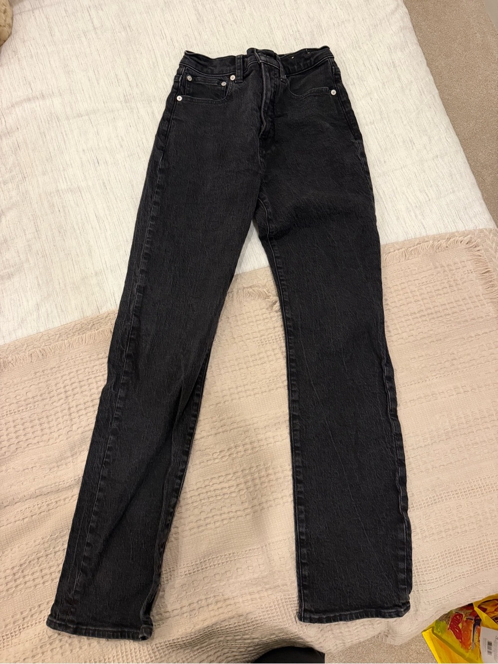 Madewell Black Straight-Leg Women's Jeans